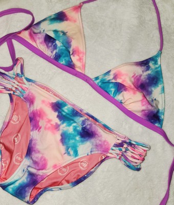 Victoria's Secret Bikini Multicolor Size Medium Triangle Top Tiedye 