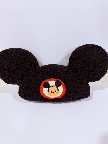 Official Disney Park Mickey Mouse Sherpa Ear Shaped Pillow Plush -pre Owned