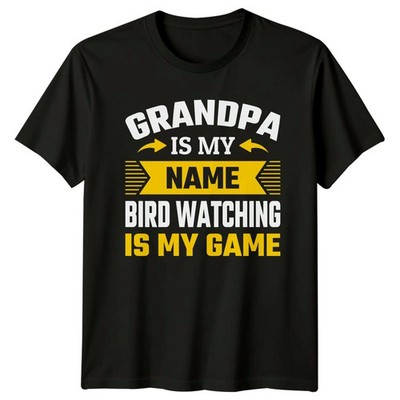 Opa ist mein Name Vogel Herren T-Shirt Vogelbeobachtung Vatertag Geschenk für Ihn