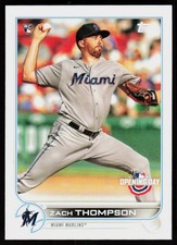 2022 Topps Opening Day Zach Thompson #11 BASEBALL CARD Rookie Miami Marlins RC. rookie card picture