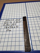 Black and White Ebony Wood turning blank 1 1/2 " x 1 1/2 " x 12 " EBW255