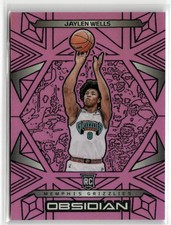 2024-25 Obsidian #168 Jaylen Wells Electric Etch Pink Flood #/49 ☘️271
