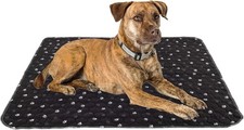 Black Washable Dog Pee Pads 2-Pack 36x48 Reusable Puppy Training Whelping Crate