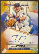 2025 Bowman's Best #B25-JR Jacob Reimer True Gold Auto /50