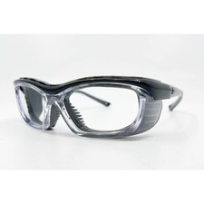 A2-270FS Safety Glasses Black Grey Frame Wrap Around Protective Eyewear j1990