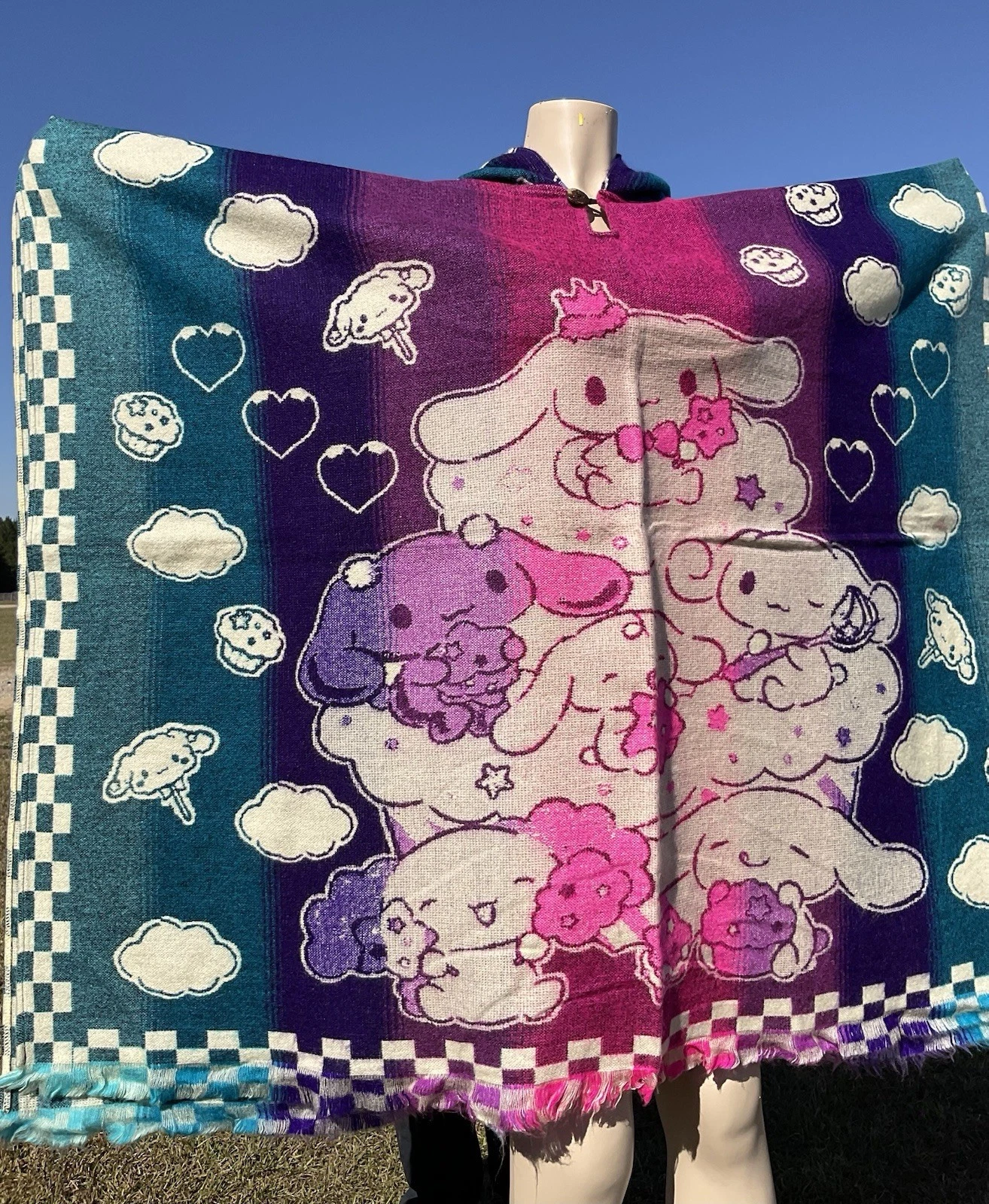 Style Alpaca Cape, CINNAMOROLL, Handmade By Indigenous Hand, Soft & Warm