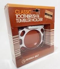 Vintage Chrome Wall Mounted Tumbler / Toothbrush Holder NOS