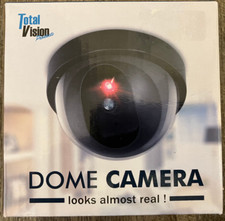 Total Vision Dummy Dome Security Camera with Motion Red LED Light