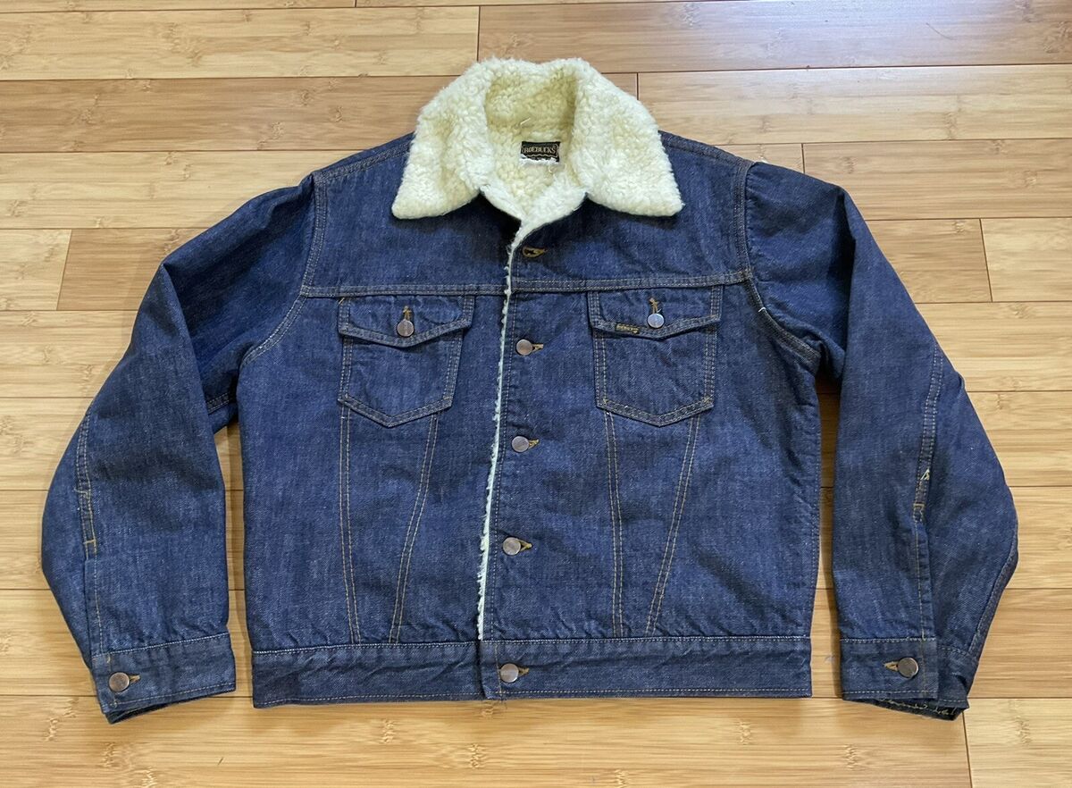Vtg 60's Sears ROEBUCKS Denim Jacket Mens sz 42 Sherpa Lined Vtg 60's Sears ROEBUCKS Denim Jacket Mens sz 42 Sherpa Lined