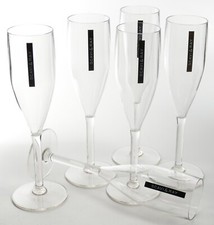 6 x Scavi & Ray Prosecco Acryl Glas Flute 0,1l Stielglas Kunststoff 1076