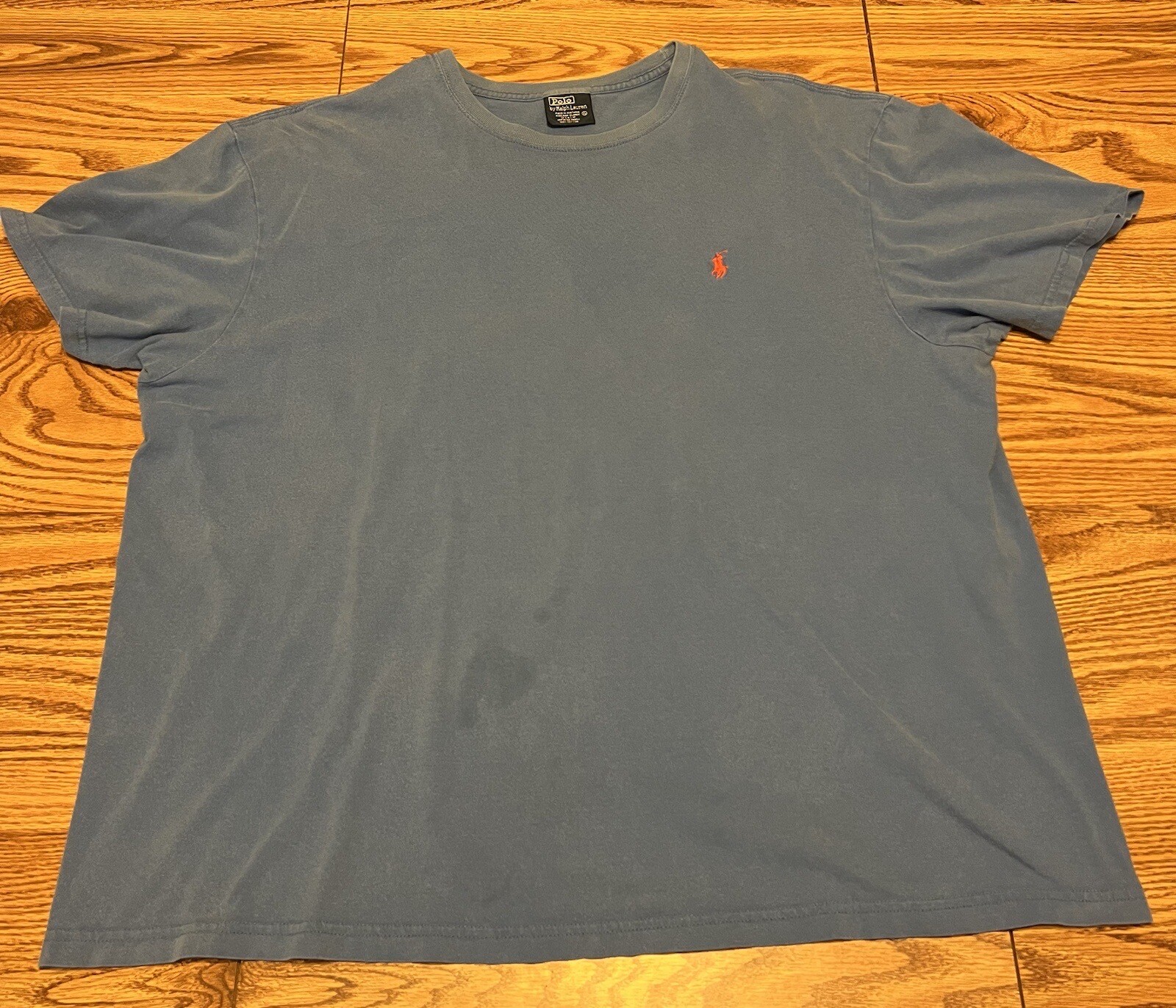 Polo Ralph Lauren T Shirt Blu Rosso Pony Manica Corta Uomo XL
