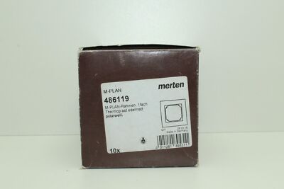Merten 486119 Single M-Plan Frame, Polar White (Pack of 10) ''New & Original Packaging''