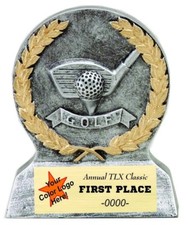 CLOSEST TO THE PIN TROPHY ECONOMY RESIN GOLF AWARD FREE LETTERING M RS1074SG