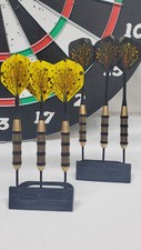 Set of 2 Tabletop Dart Set Holder Stand Rack Portable Soft Tip Steel Tip