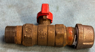 DANTE INLINE GAS SHUT OFF VALVE ASSEMBLY 30020020 WITH FITTINGS SEE DESCRIPTION