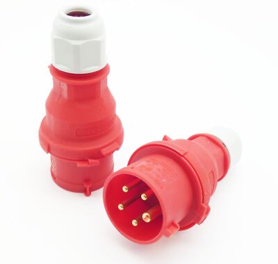 2x Bals CEE Standard 2136 16-6h 200/346 240/415 IP44 Plug 5 Pin -Unused-