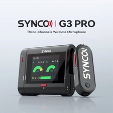 SYNCO G3 Pro 2.4GHz 3 Channels Wireless Microphone with Touch Screen 200m Range