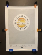 Dow Corning 50th Anniversary Poster 20" x 28" Every Employee A to Z 1943 to 1993