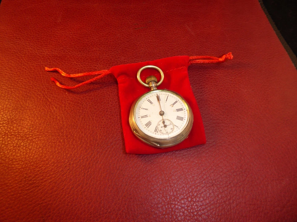 Schöne antike Bauern Taschenuhr Remontoir Patent No.59558 Pocket Watch um 1900 ! - Bild 4 von 4