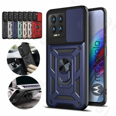 For Motorola G9/G9 Play Case Camera Lens Slide Armor Cover+Screen Protector 