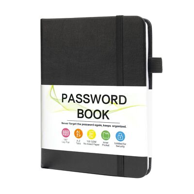Password Book with Alphabetical Tabs Small Password Keeper Password Notebook