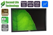 Dell P2210 22" 1680x1050 16:10 LCD Monitor VGA/DVI/DisplayPort USB Hub No Stand