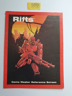 RIFTS GAME MASTER REFERENCE SCREEN 1996 6 PAGE FOLDOUT VNC