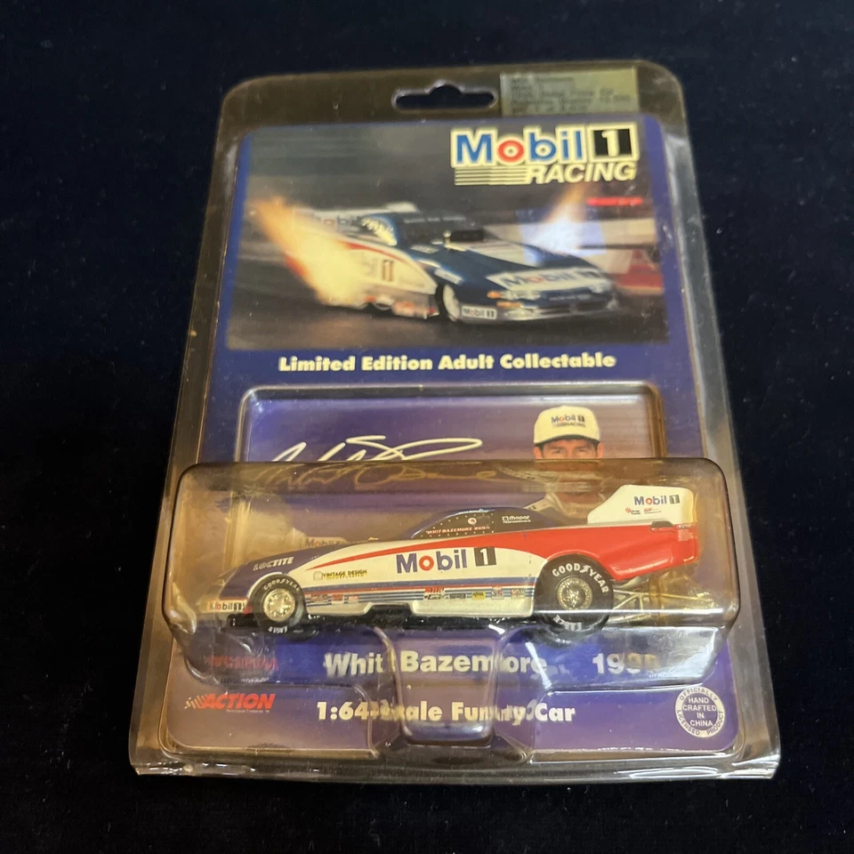 Dodge Funny Car WHIT BAZEMORE Mobil 1 1995 1/64 acción fundido a presión coleccionable Foto 2 de 4