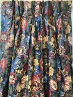PAIR CUSTOM DESIGNER CHINTZ FABRIC~DRAPES CURTAINS~ 26X 88~ LINED ENGLISH PRINT