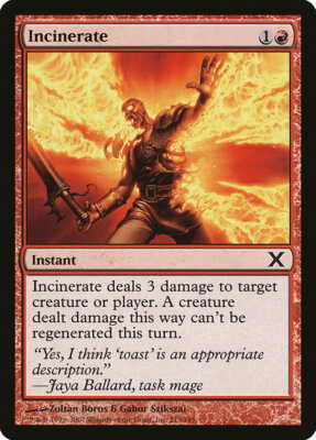 Magic MTG Tradingcard Tenth Edition 2007 Incinerate 213/383