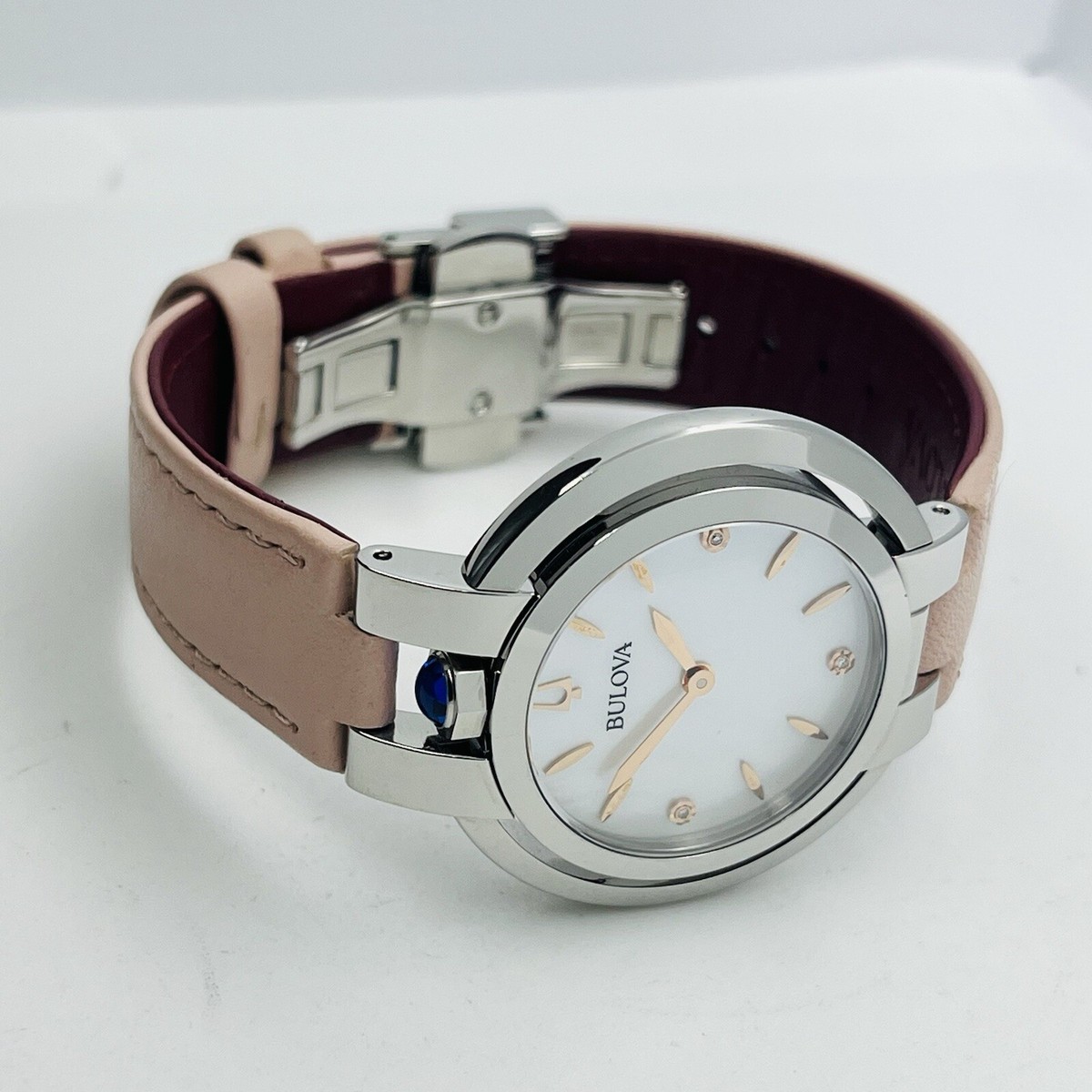 【Bulova vintage 金張りダイヤモンド6石 レディース】 Vintage Bulova Diamond 6 Jewels Swiss Quartz Gold Tone Wrist Watch