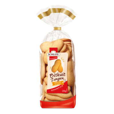 Schulte Biskuitzungen Gebäck ideal zu Kaffee und Kuchen 250g