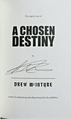 DREW MCINTYRE WWE autographed signed A Chosen Destiny My Story Book 1st edition