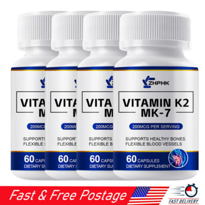 Vitamin K2 MK7 200mcg Tablets Supports Bone & Heart Health 30/60/120 Servings