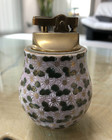 Vtg. Mid-century Japan Glazed Ceramic Hand Painted Table Cigarette Lighter 3.5" — photo 2