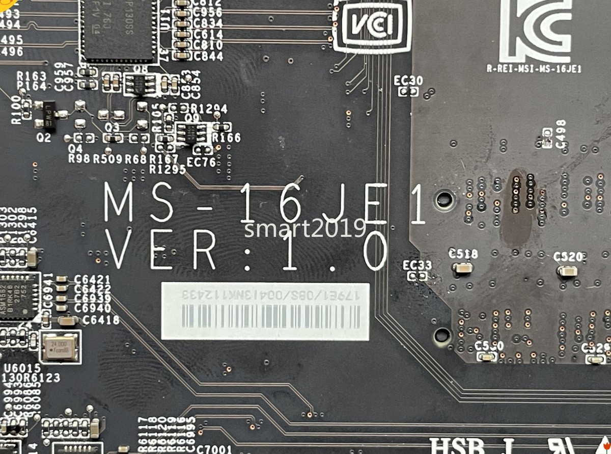 Motherboard For MSI Gaming GV72 8RE-007 MS-16JE1 I7-8750H SR3Z0 I5