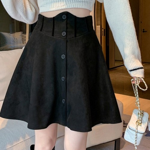 Jupe Courte En Velours Côtelé - NOURY - BRONZE