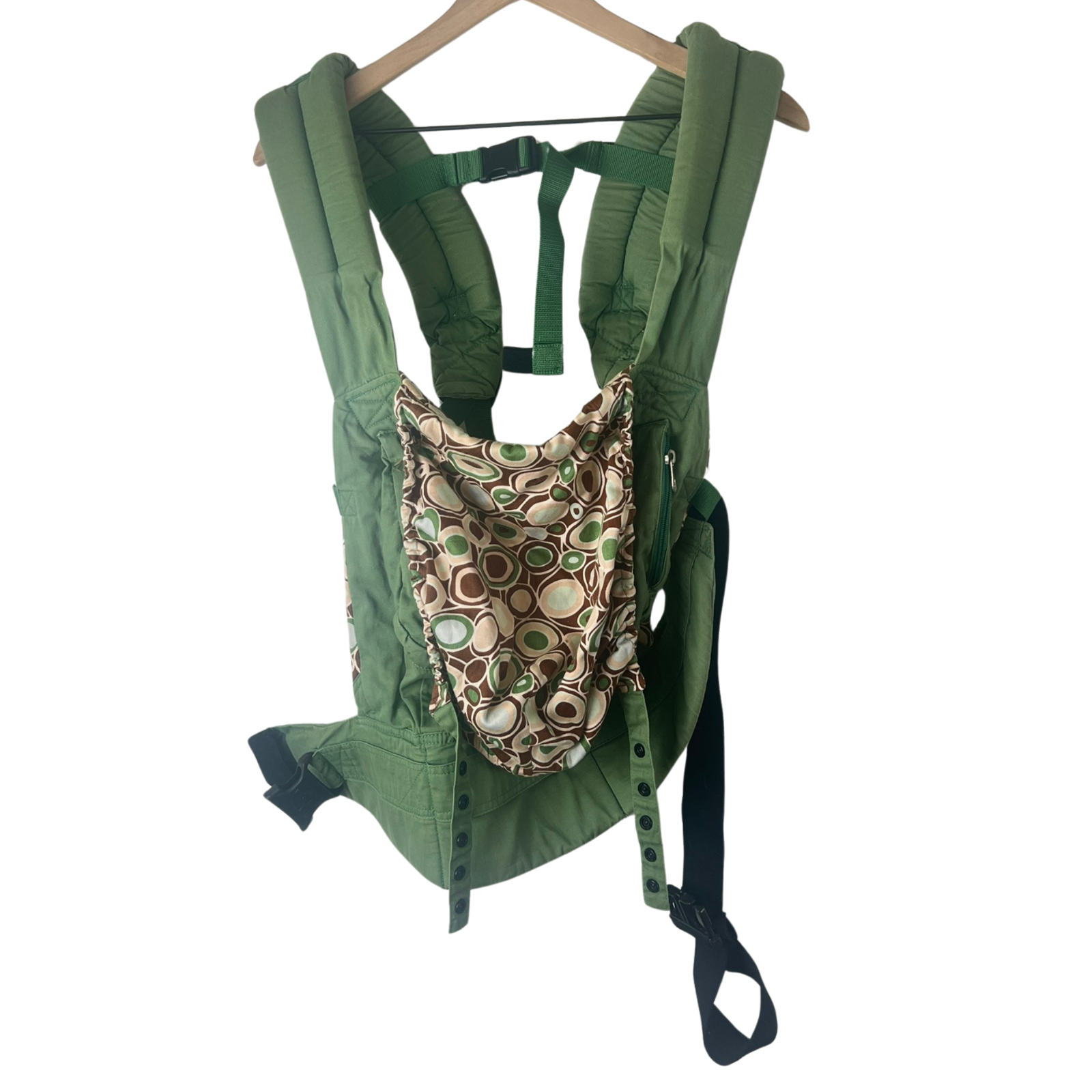 ERGO Baby Organic Baby Carrier Green Padded Shoulders One Size W/ Infant Insert-image