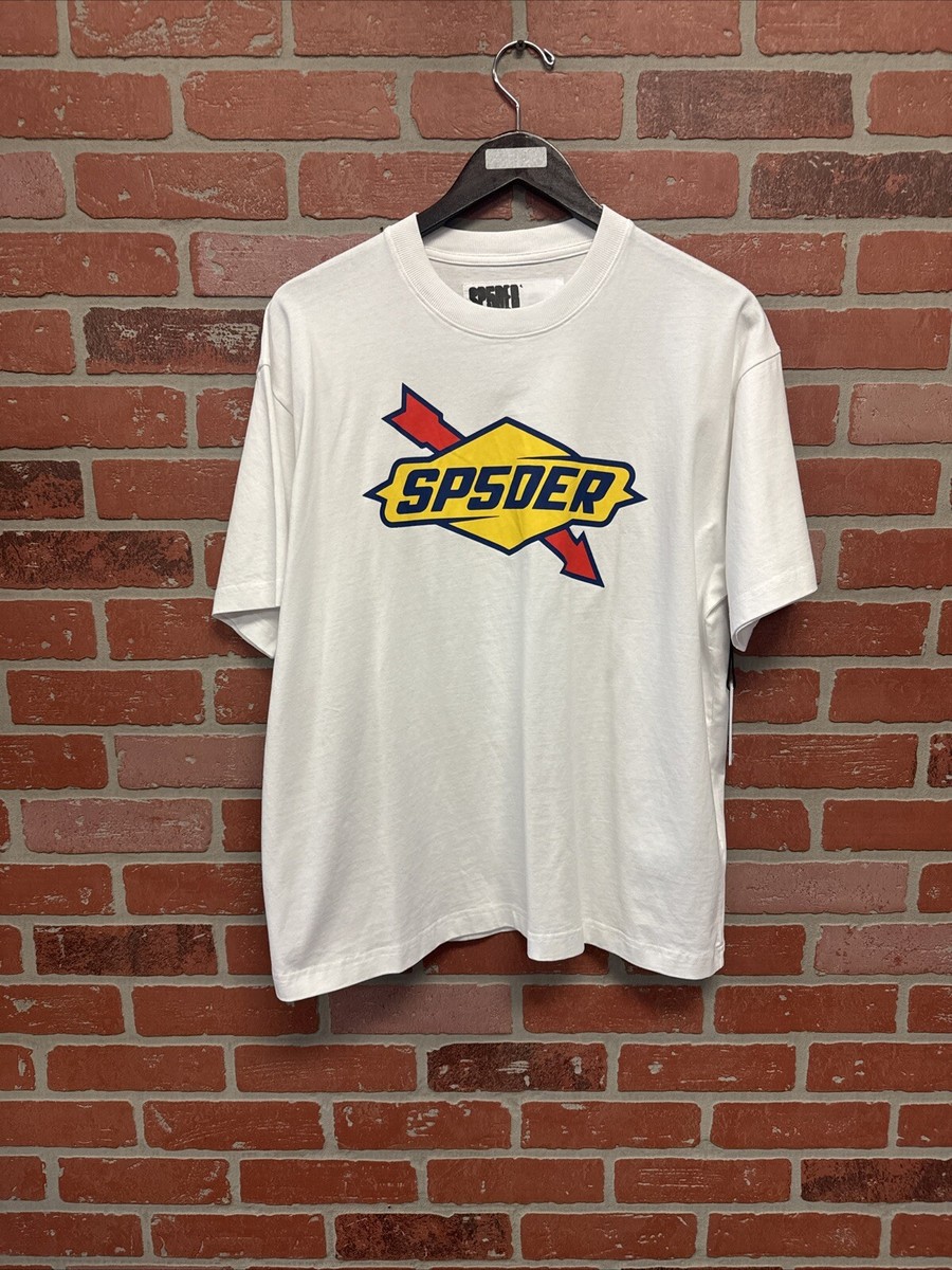 トップス Sp5der tee shirt Sp5der Tee Sunoco Spot Tee White Size L Quick Ship 100