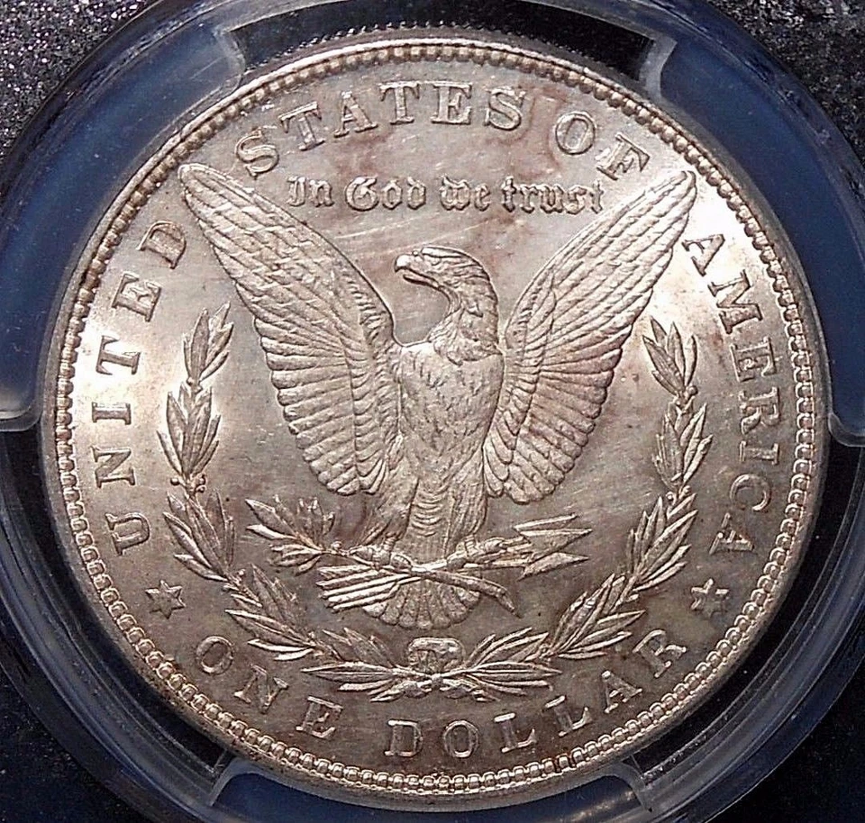 1885 $1 Morgan Silver Dollar PCGS Genuine AU VAM 22 DASH  ~HIT LIST~ - Image 2 of 4