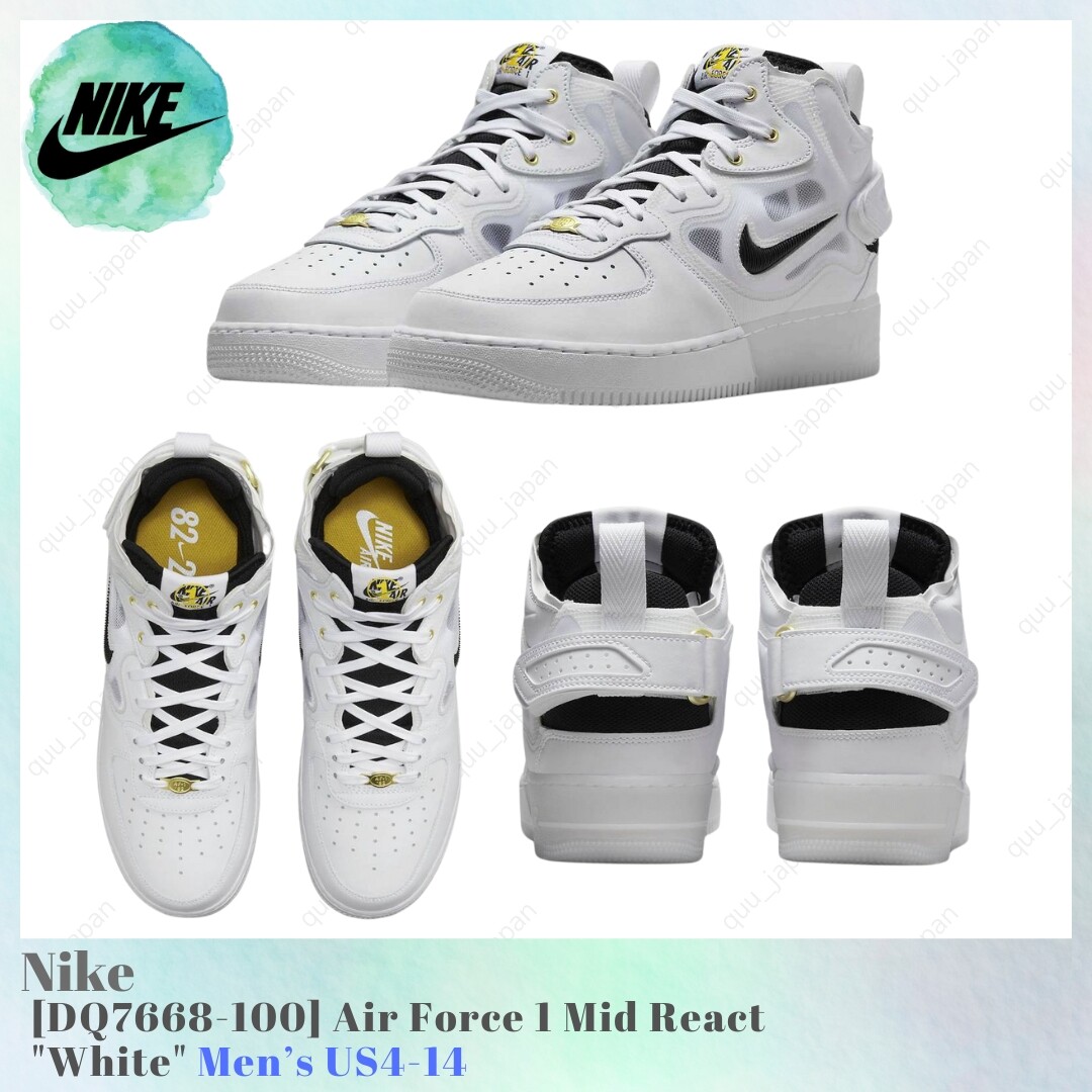 【新品】NIKE Air Force1 Mid React WHITE Nike Air Force 1 Mid React White | Kixify Marketplace
