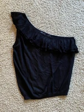 Victorias Secret Moda International One-Shoulder Top Blouse NEW M Medium