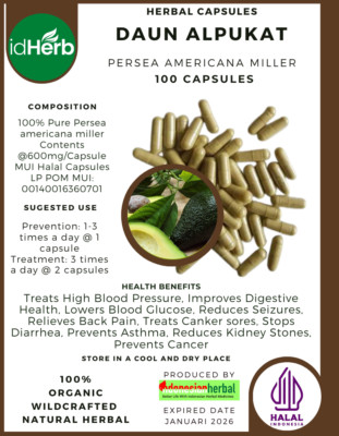 100-800 Capsules 100% Pure Persea americana miller Avocado Leaf Herb Non-GMO