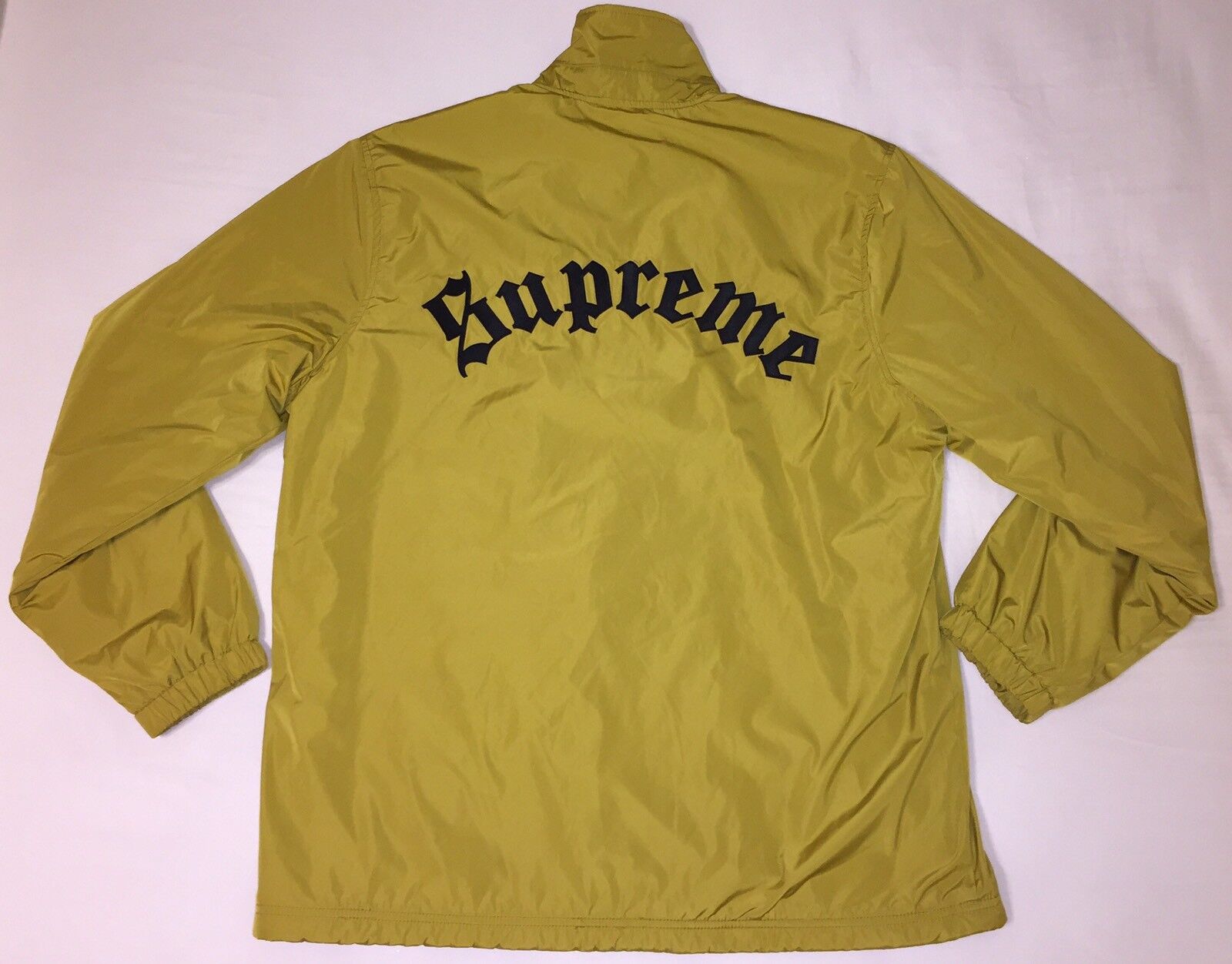 Supreme Old English Coaches Jacket Yellow 16 AW G… - image 1