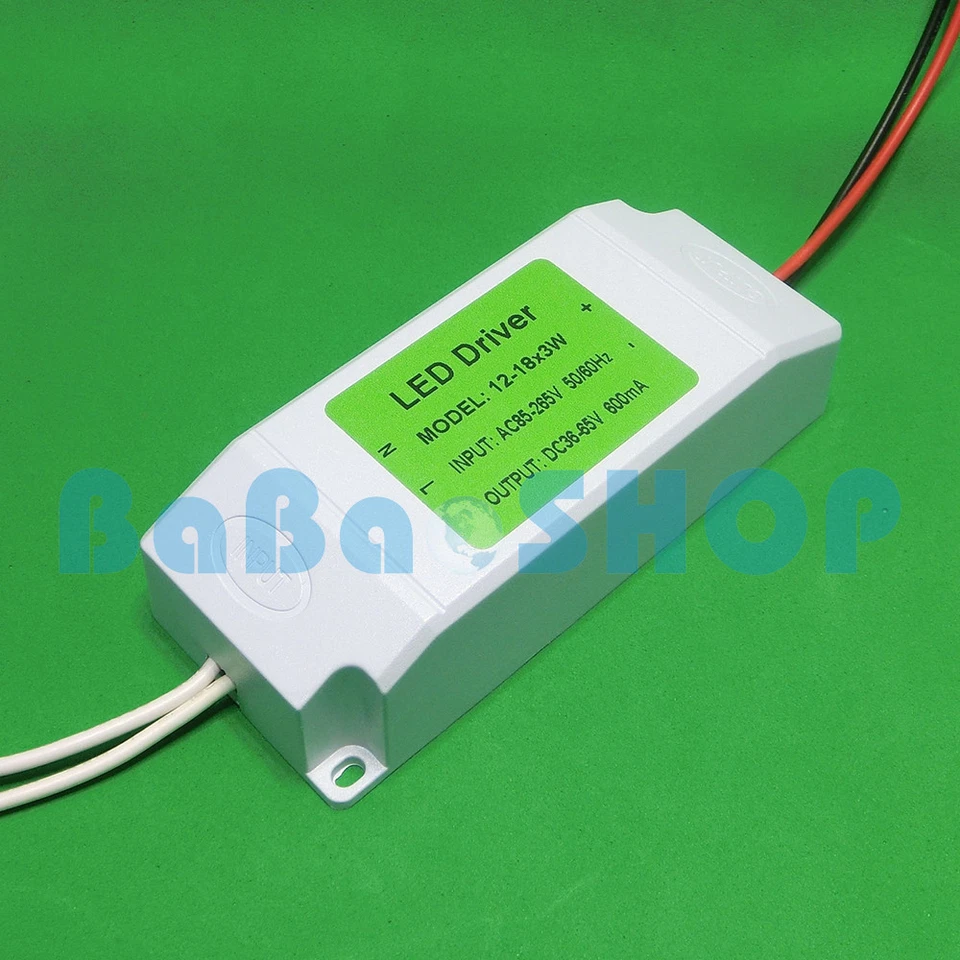 AC LED Driver +Shell 12~18x3W 600mA Power Supply for Lamp Light Bulb 36W 45W 54W - Image 4 of 4