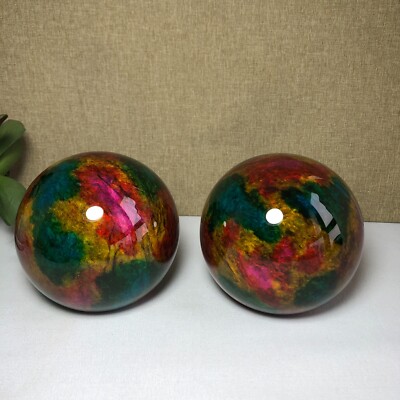 1Pcs99mm Natural ''Seven Colors Jade'' sphere Ball -Taiwan China 1.7kg Base Random
