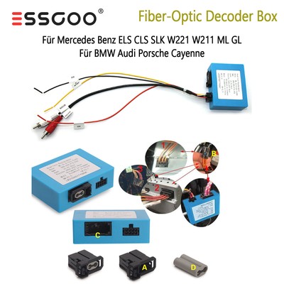 Optical fiber Decoder box Für Mercedes Benz ELS CLS SLK W221 ML GL BMW Audi