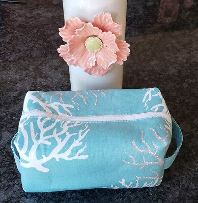 Fabric box/travel/makeup pouch. Perfect for gift and traveling.