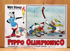 PIPPO OLIMPIONICO fotobusta poster Disney Superstar Goofy Hockey Ghiaccio BA12