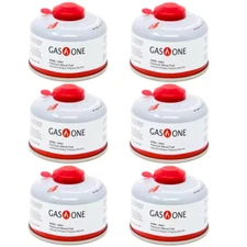 100 G Isobutane Camping Fuel Blend Canister 6 Pack